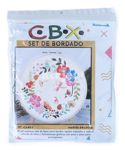 Imagen 1 de 2 de Set De Bordado Completo Marca Cbx Modelo De 24 X 24