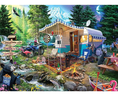 Juegos De Búfalos - Mountain Retreat - 1000 Piece Jigsaw Puz