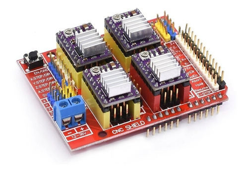 Cnc Shield 3d Printer Driver Drv8825 Motor Pasos Diy Arduino