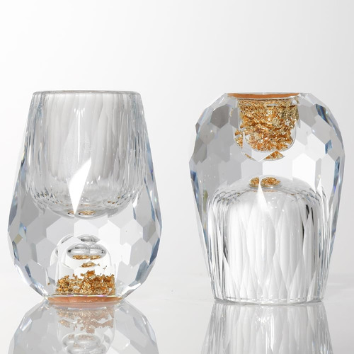 Juego De Vasos De Chupito De Cristal De 0.5 Onzas, Decorados