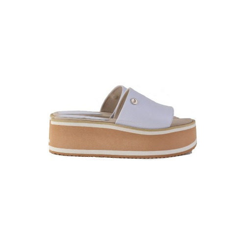 Zuecos Sandalias Bajos De Mujer De Cuero Pratt - Ferraro