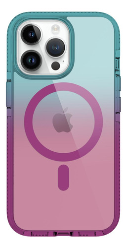Funda Safetee Flow Azul Y Rosa Para iPhone 15 Pro Max