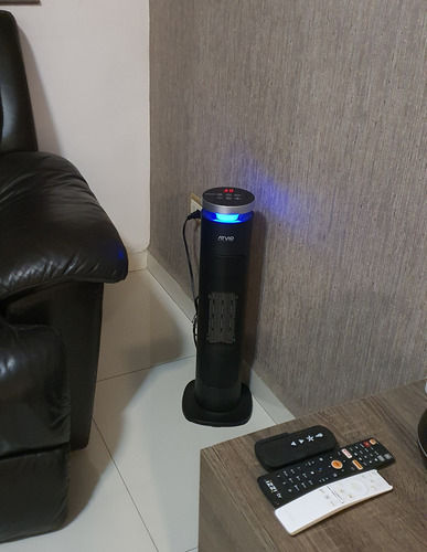 Calefactor De Torre Eléctrico 60 Cm Con Luz Ambiental 1500w