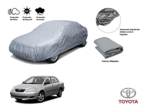 Cubierta Funda Cubre Auto Afelpada Toyota Corolla 1.8l 2007