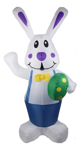 Decoración Inflable Con Forma De Conejo De Pascua Con Huevos