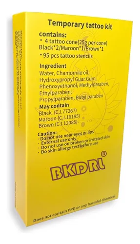 Kit De Tatuaje Temporal Bkdrl 95 Plantillas 3 Páginas 4 Piez