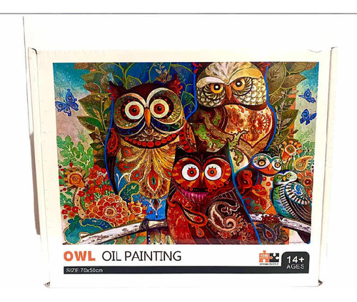 Rompecabezas Jigsaw Owl Oil Painting 1000 Pcs