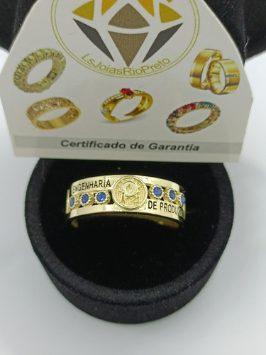 Anel De Formatura Engenharia Produçao Ouro 18k