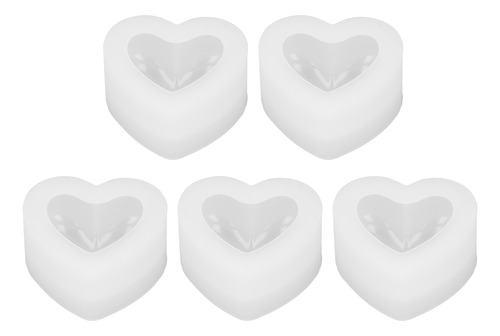 Molde De Silicona Love Heart, 5 Unidades, 3d, Resistente A A