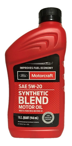 Aceite Genuino Ford Motorcraft® Sae 5w20 Synthetic Blend