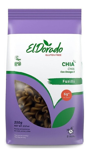 Imagen 1 de 5 de Oferta Del Dia Pasta El Dorado X250 Gr Chía Fusilli Sin Glut