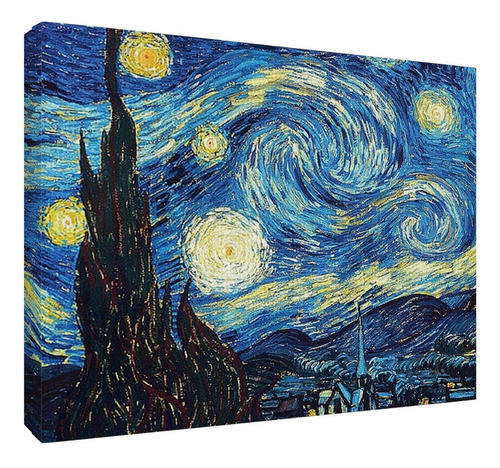 Tela Canvas Cuadro De La Noche Estrellada De Van Gogh 