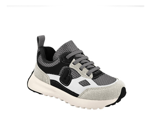 Zapatillas Bibi Jogging Gris Y Negro Kids