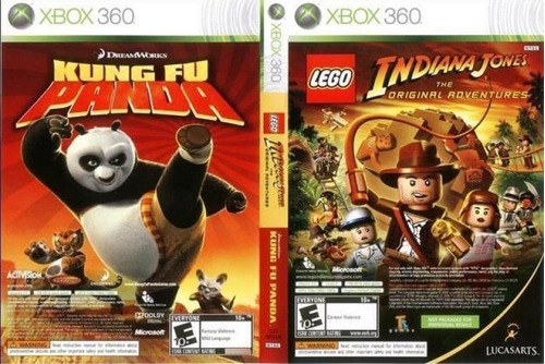 Xbox 360 - Lego Indiana Jones + Kung-fu Panda - Originales