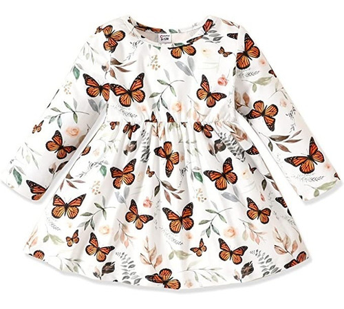 Vestido De Mariposas Para Bebes 12 -  18 Meses