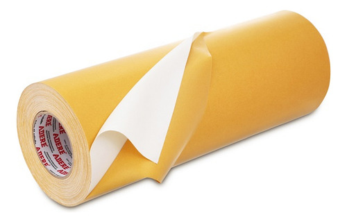 Fita Dupla Face Tecido Algodao Branco Adere 460 400mm X 30m