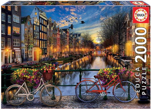 17127 Amsterdam Bicicletas Rompecabezas 2000 Piezas Educa
