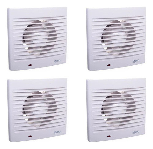 Ventilador Extractor De Aire Paq 4pz Para Baño Cocina 6 In