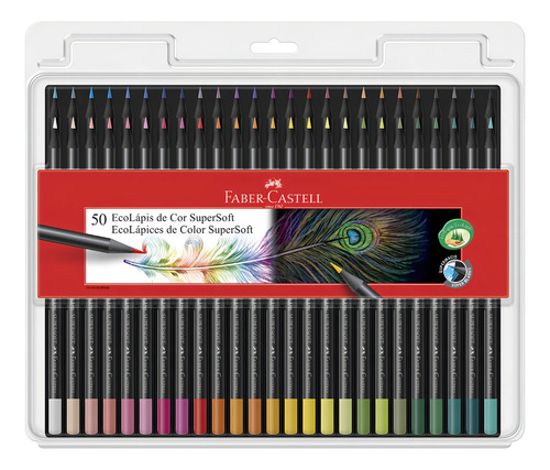 Lápis De Cor 50 Supersoft + 48 Caneta Fine Pen Faber Castell