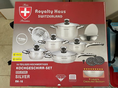 Imagen 2 de 6 de Set De Ollas Royalty Haus Switzerland - 16 Piezas