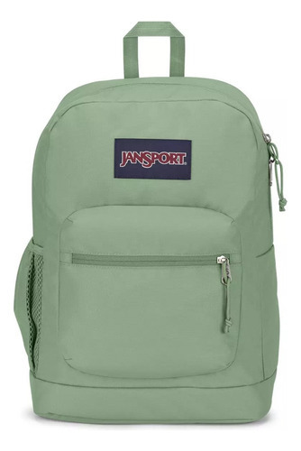 Mochila Jansport Cross Town Plus Loden Frost Diseño De La Tela Liso