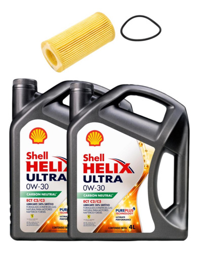 Kit Aceite Shell Helix Ultra 0w30 X8 Lts + Filtro Vw V6 Orig