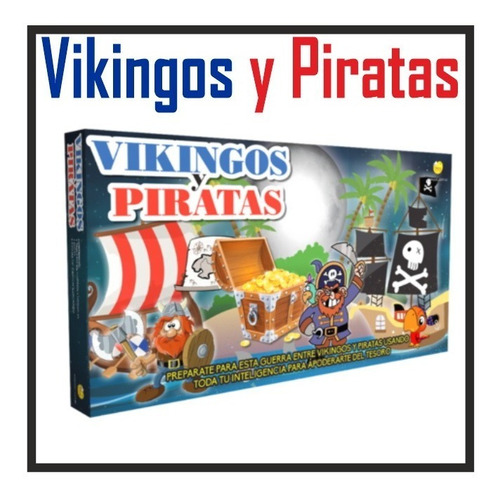 Imagen 1 de 2 de Vikingos Y Piratas Juegos De Mesa Recorrido Niñas Niños Yuyu