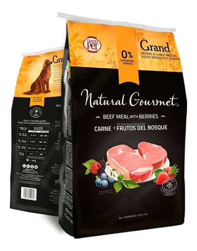 Imagen 1 de 4 de Alimento Grandpet Natural Gourmet Grand Para Perros 15kg