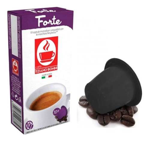 Cafe 10 Capsulas Forte Nespresso Compatible Cafe Bonini