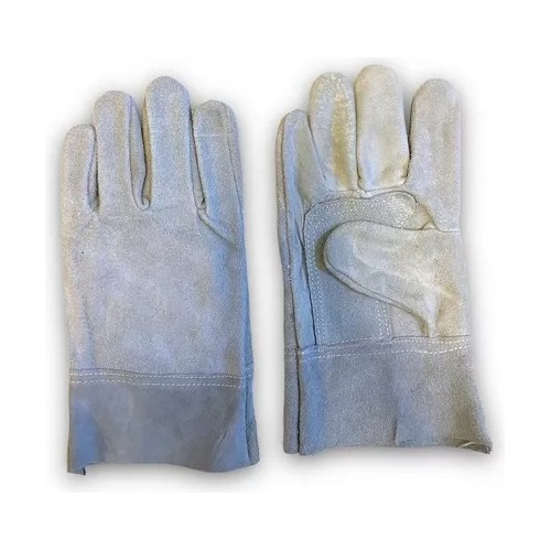 Guantes Cuero Descarne Puño Corto Reforzado P/trabajos Gener