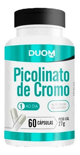 Picolinato De Cromo 60 Cápsulas Duom 240mcg - 1 Caps Ao Dia