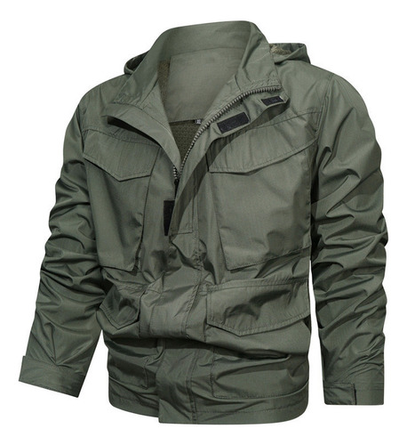 Chaqueta Táctica Impermeable Exteriores Con Capucha Hombre