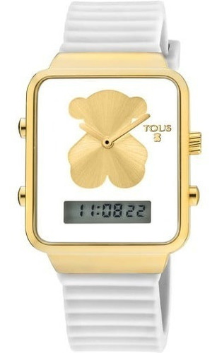 Reloj Tous Digital I-bear Acero Ip Silicona Blanco