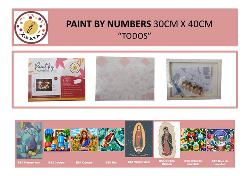  1 Kit Paint By Numbers, Xidaka, Pinta Por Numeros 30x40