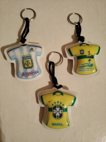 Llaveros (6) Copa América 2011 Colección Vintaje