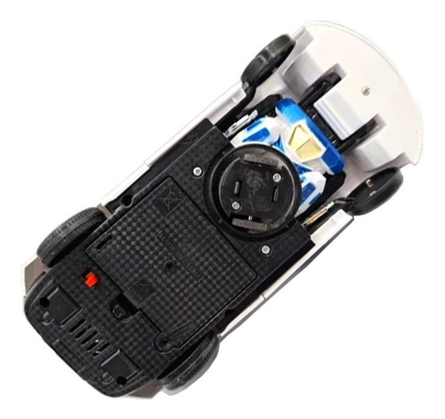 Auto Patrullero Policía Transformer Robot Luces Movimiento