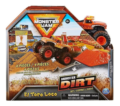 Monster Jam - El Toro Loco Monster Dirt Con Rampa Premium