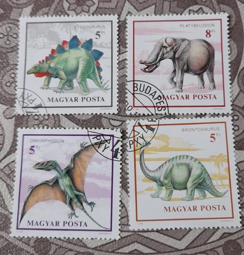 Sello Postal Hungría - Animales Prehistoricos 1990