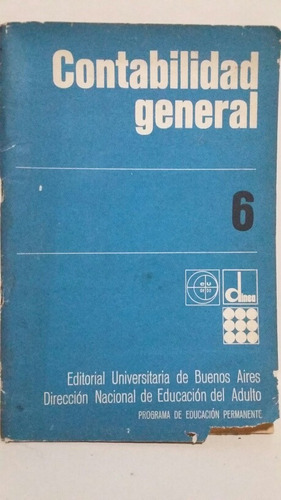 Curso De Contabilidad General. No. 6. Eudeba. 