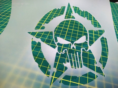 Stencil Punisher Com Estrela / Molde Vazado O Justiceiro