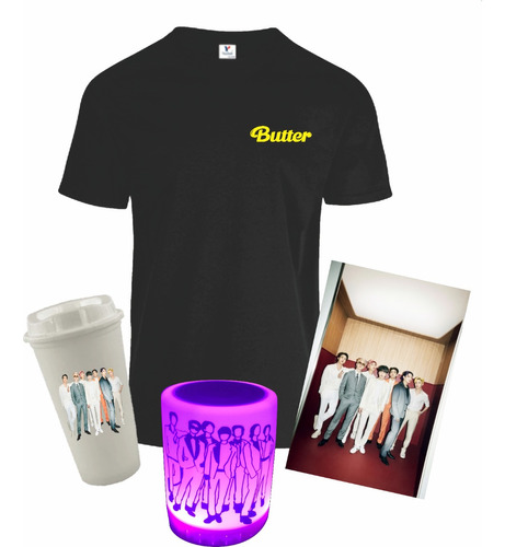 Paquete Playera, Bocina, Vaso Y Poster Butter