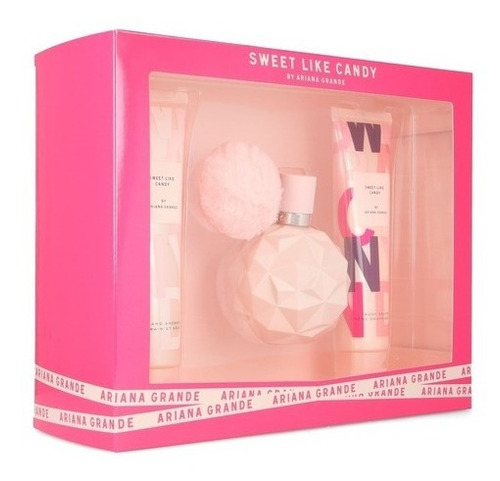 Set 3piezas Perfume Original Sweet Like Candy Ariana Grande 