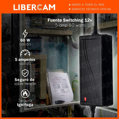 Imagen 3 de 10 de Fuente 5a Switching 12v Regulada Ideal Tira De Led Rgb