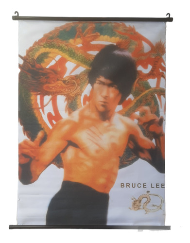 Poster Bruce Lee Dragon Pelicula Cine Movie Tela Vintage 