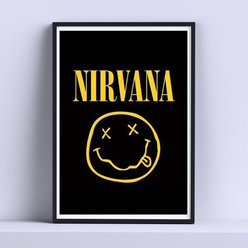 Cuadro Nirvana Logo Decorativo 30x40cm Listo P Colgar