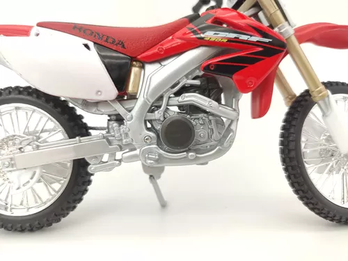 Moto de Ferro Trilha Miniatura Yamaha YZ450F 1:12 na Caixa Maisto