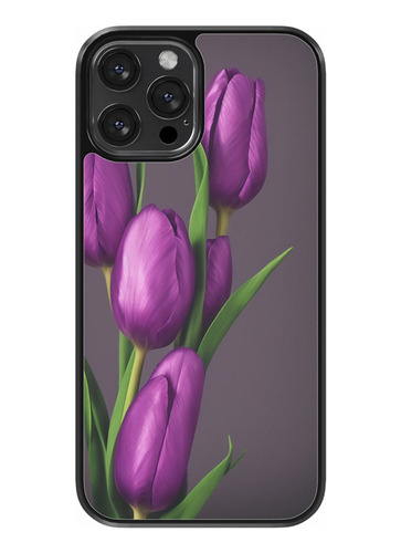 Funda Diseño Para iPhone Tulipanes Siluetas #10