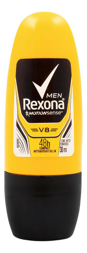 Antitranspirante Roll On Rexona V8 Desodorante 30 ml Fragancia Amarillo