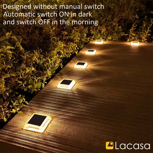 Luces Solares Para Terraza 4 Led 30 Lúmenes Blanco Cálido