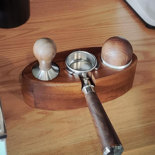 Soporte De Filtro De Café De Madera De Nogal, Soporte 58 Mm